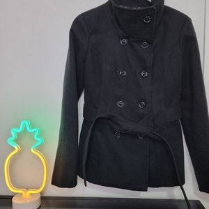 Guess black trench coat